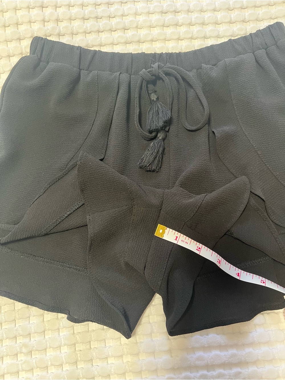 Joe B Black Ruffle Drawstring Shorts - Picture 5 of 7